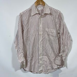 Burberry London Men's White Stripped Shirt Size 15-33